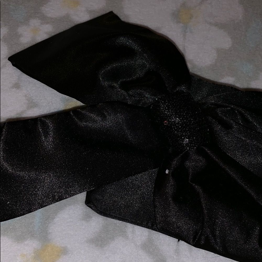 Steve Madden black satin clutch